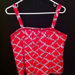 Fuchsia print swing top