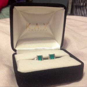 Authentic Kay Emerald Earrings