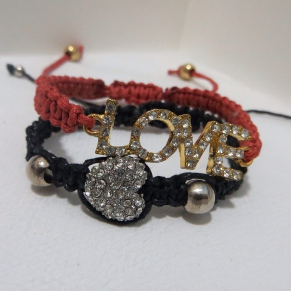 Love and heart bracelets.