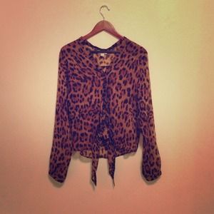 Reserved Leopard Sheer Top