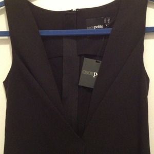 asos petite black dress