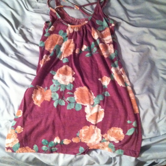 Purple flower tank - Picture 3 of 4