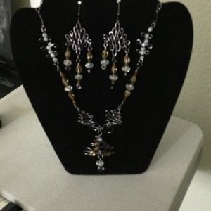 Swarovski crystal enclave n a pair of earrings