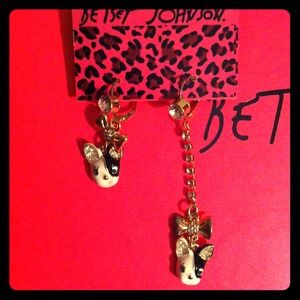 Betsey Johnson French Bulldog Earrings