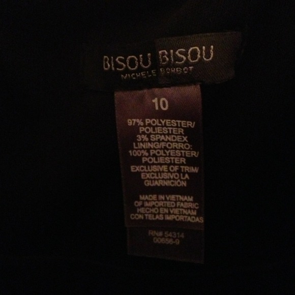 Black Cocktail Dress with Crystals - Picture 3 of 4