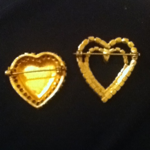 Vintage heart shaped brooches! - Picture 2 of 2
