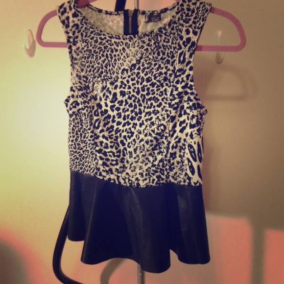 UO Vegan Leather Peplum