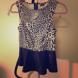 UO Vegan Leather Peplum