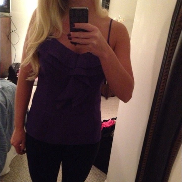 ❌❌SOLD!! Purple ruffle top! - Picture 2 of 3