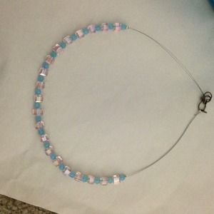 Pink and blue combo neck piece