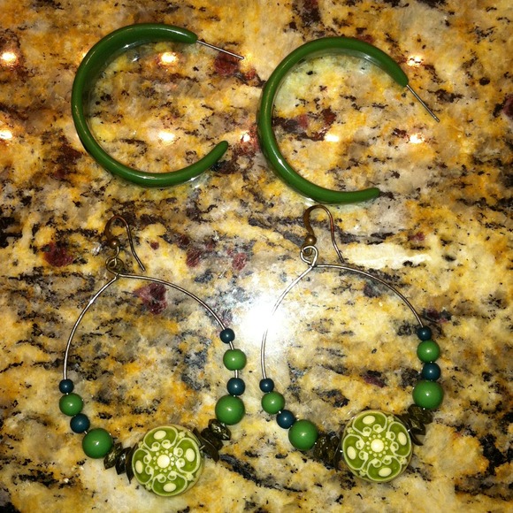 Green Earrings