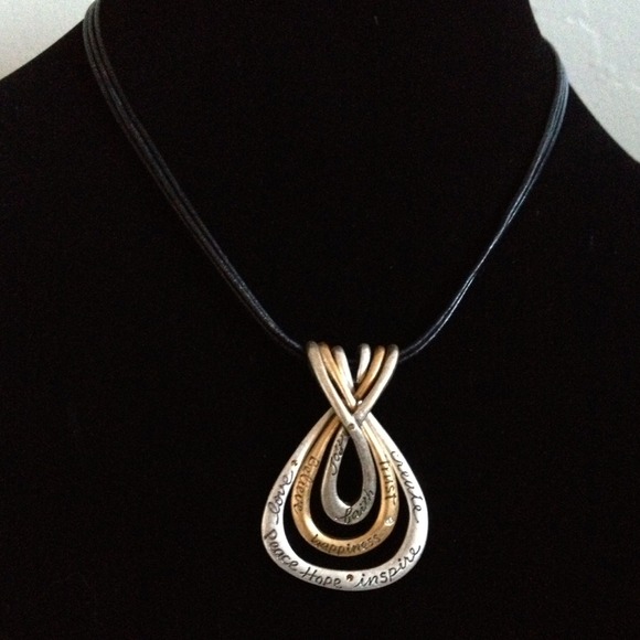 RESERVED! Chico's two-tone inspirational necklace.