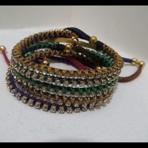 Mini rhinestone bracelets.