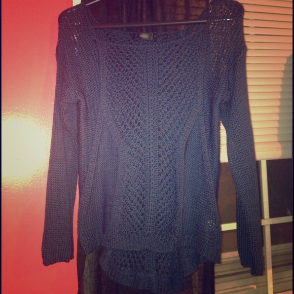 Navy blue knit sweater