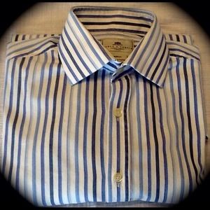Striped Hawes & Curtis Slim Fit Shirt - 15"