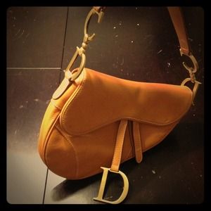 Christian Dior saddle bag - tan