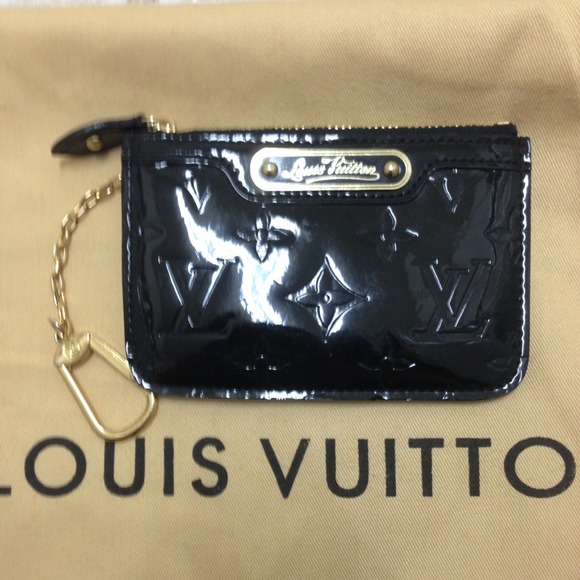 LV amarante coin purse and key chain, Authentic