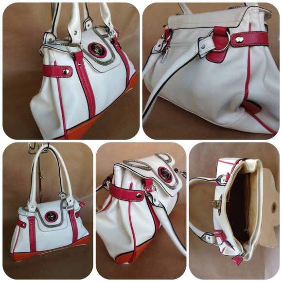 Unique Style White Leather Handbag💖💖