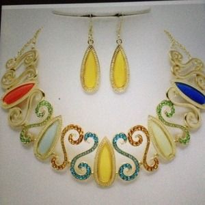 Necklace and earrings