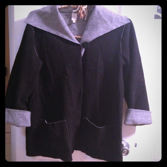Jones New York Wool Cardigan Coat Sz M