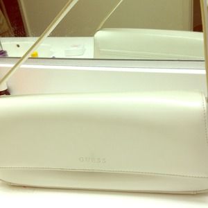 RESERVED Guess Purse in white.
