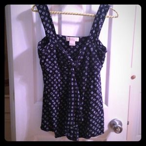 Michael Kors Blue Waist Top Sz L