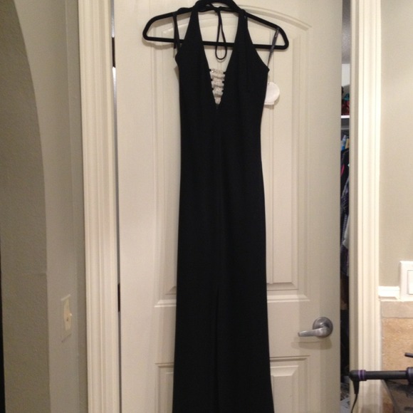 Windsor black formal dress with rhinestones - Picture 1 of 4