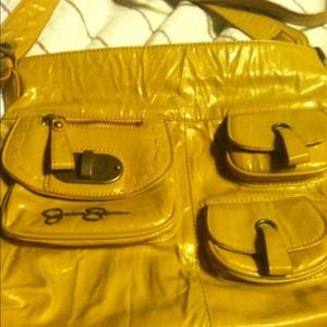 Jessica Simpson mustard satchel