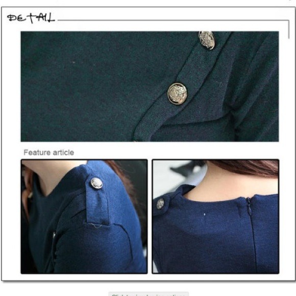 LIGHT GREY BUTTON TOP - Picture 4 of 4