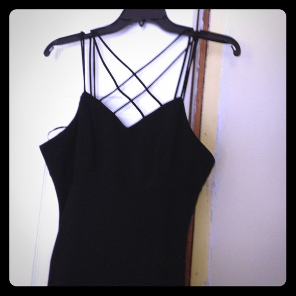 Black full length dress