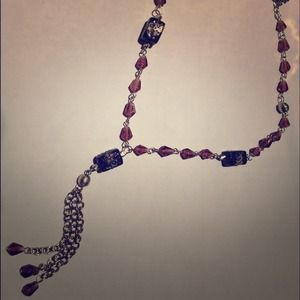 Purple Dangle Necklace