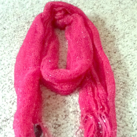 Hot pink sparkly scarf - Picture 1 of 1