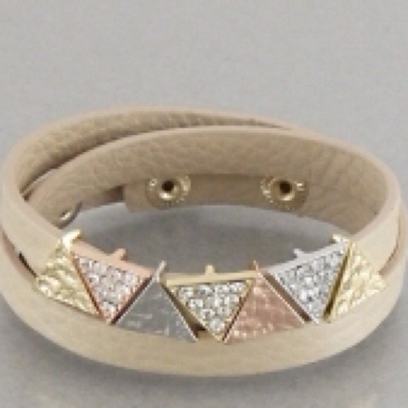 New Rosé Gold Multi Beige Wrap Bracelet