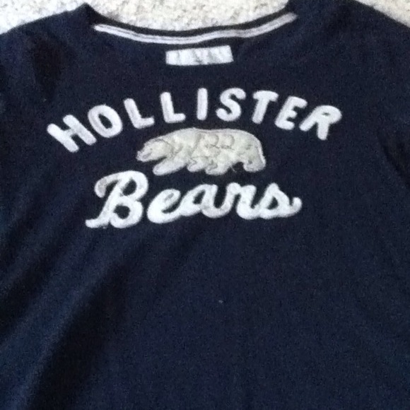 Navy blue hollister bears tee