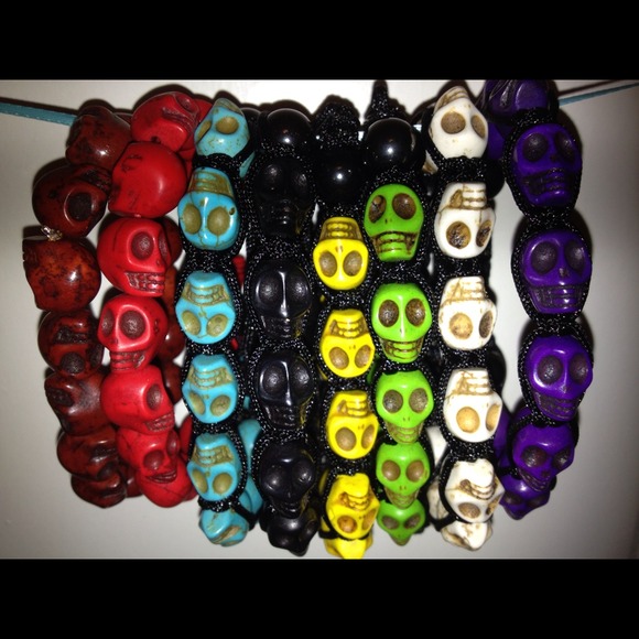 3 Skull Head Shamballa Bracelets