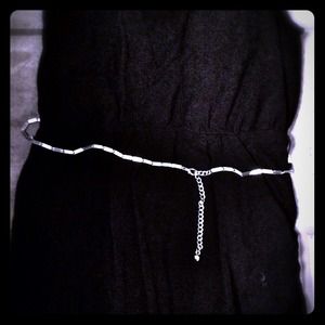 Silver chain belt