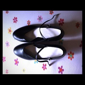 Black character shoes