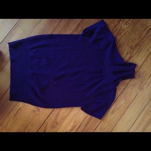 DOTS Short Sleeved Purple Turtle Neck Dress Top