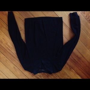 Apt 9 Black Long Sleeved Lace Sweater