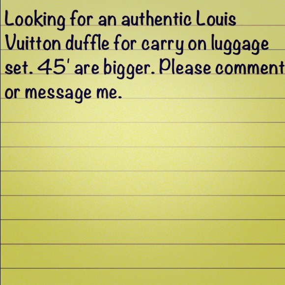 Looking for a authentic Louis Vuitton Duffle 45' - Picture 1 of 1