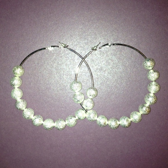 Silver hoop earrings