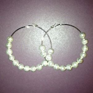 Silver hoop earrings