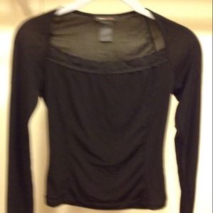 Sold**BCBG black semi sheer top