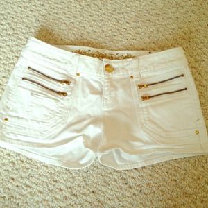 White Denim Express Shorts