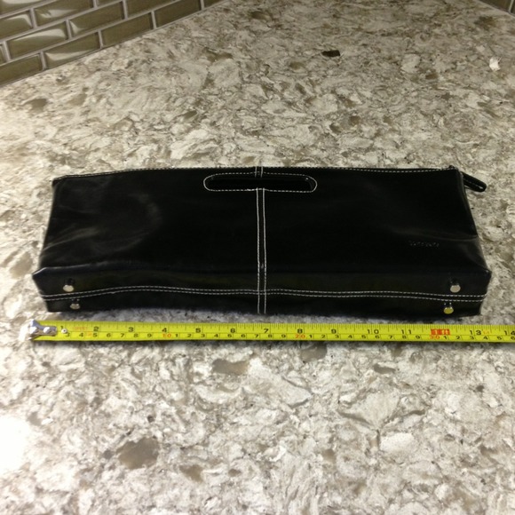 XOXO black faux leather clutch. - Picture 4 of 4