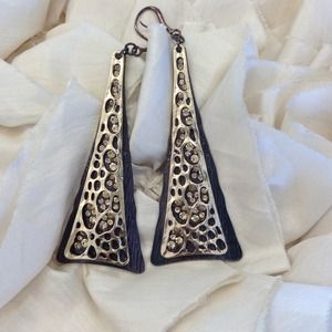 ✨Chocolate and Yellow Gold Diamond Earrings