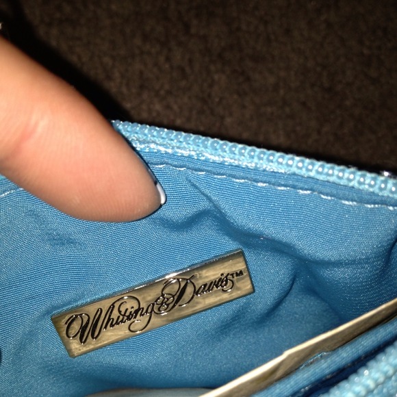 Whiting and Davis blue sequenced change purse NWT - Picture 2 of 2