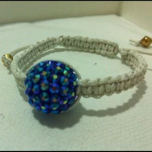 White macrame bracelet.