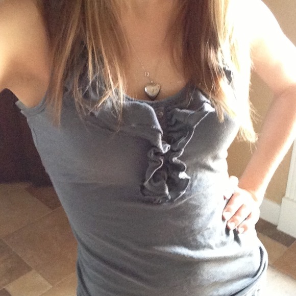 Grey Ruffle Halter - Picture 2 of 2