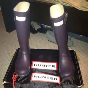*Price reduced* Dark purple Hunter Rain Boots